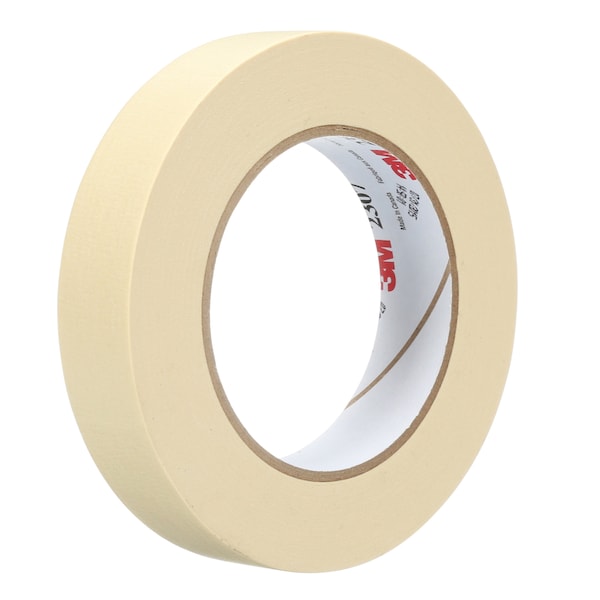 Masking Tape, 1x60 yd., Natural, PK36, 1" W x 60 yds L, Natural, 36 PK